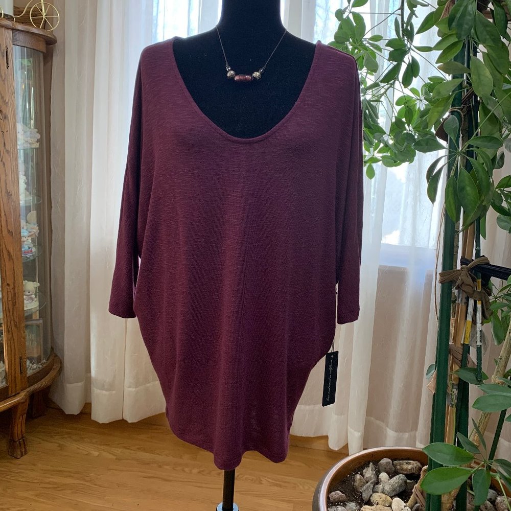 Laila Jayde Bowie 3/4 Sleeve Dolman Knit Top